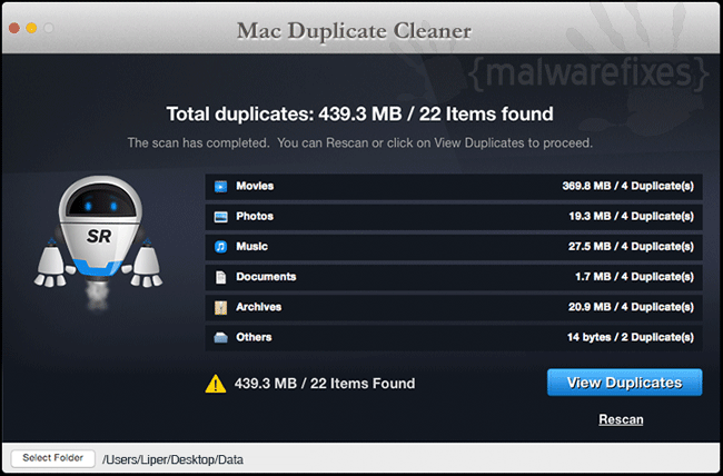 virus free mac cleaner duplicates
